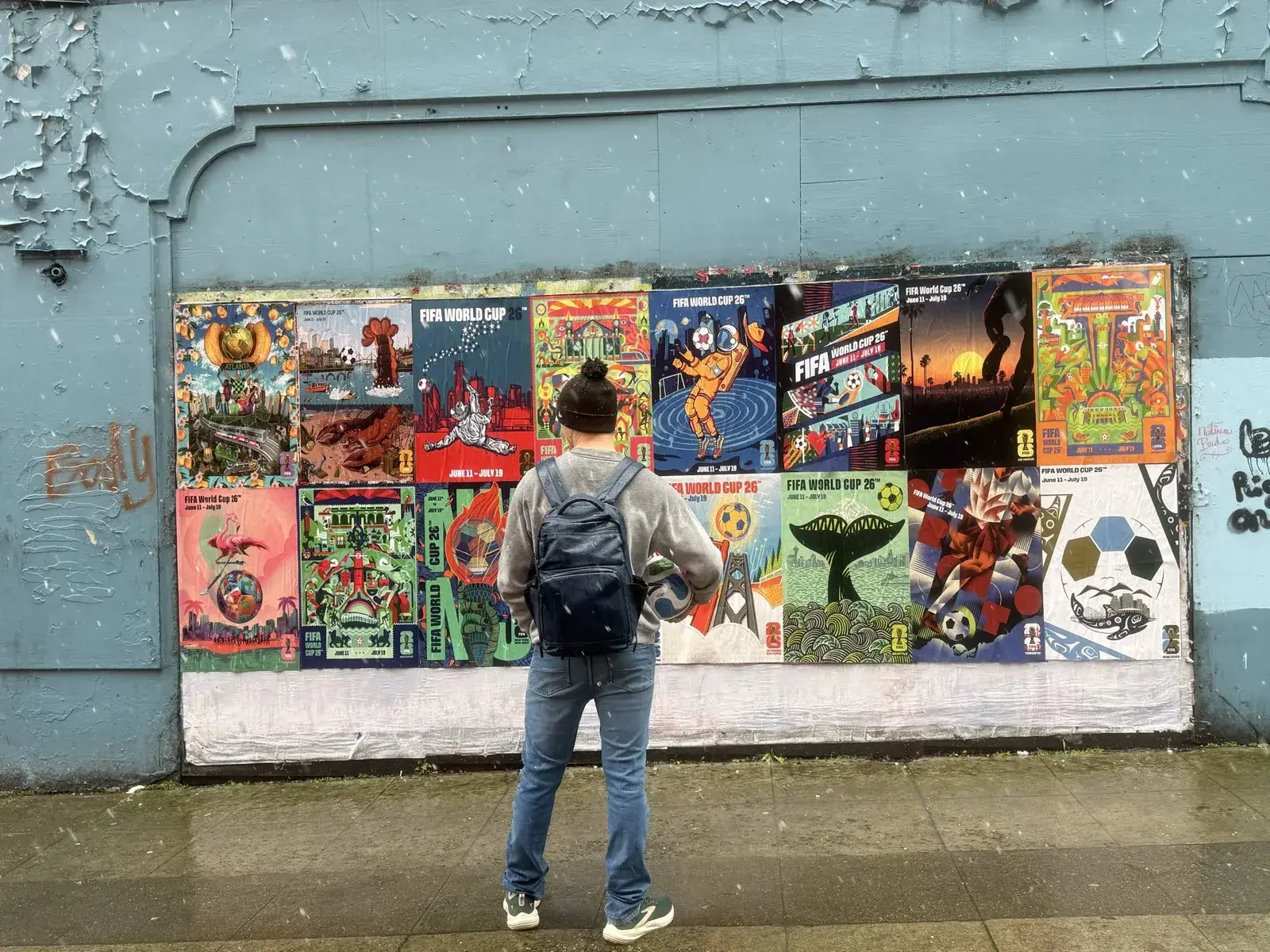 FIFA World Cup poster wall gallery wide shot