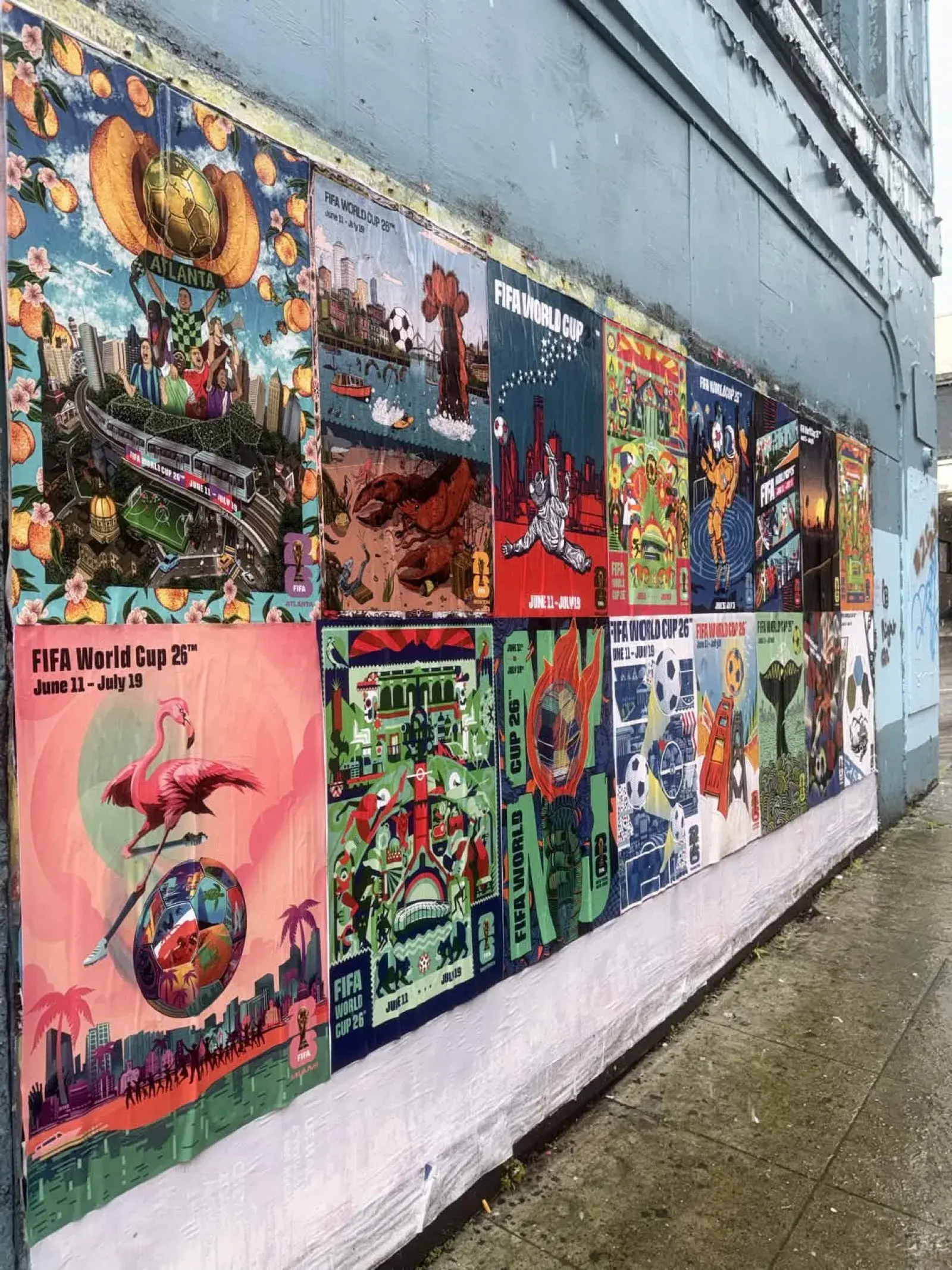 FIFA World Cup posters street perspective